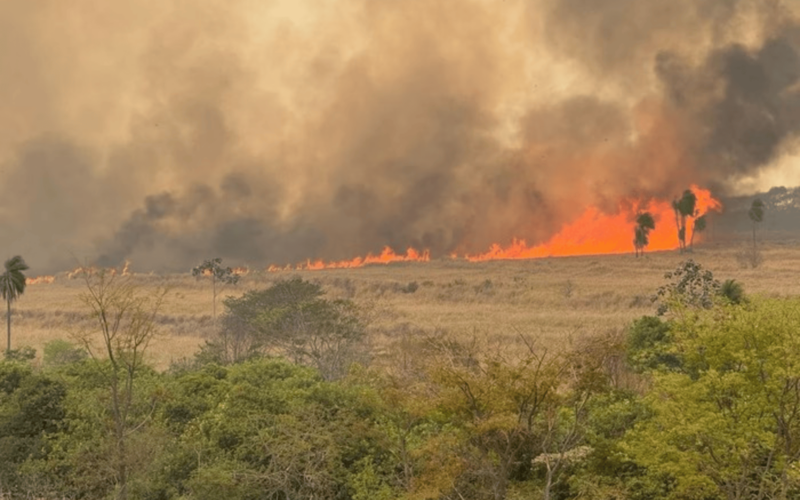 Large fire near LATAM maintenance center in São Carlos