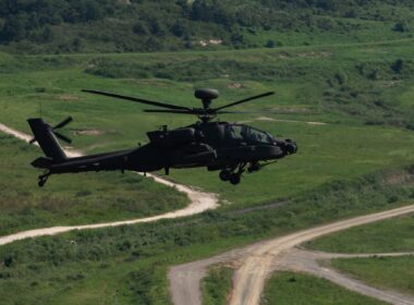 An AH-64 Apache in South Korea