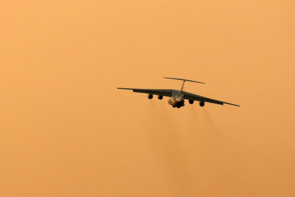 Il-76 freighter aircraft taking off