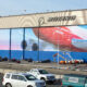 Boeing sign at a factory in Washington