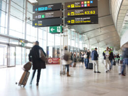 passengers inside the Valencia Airport