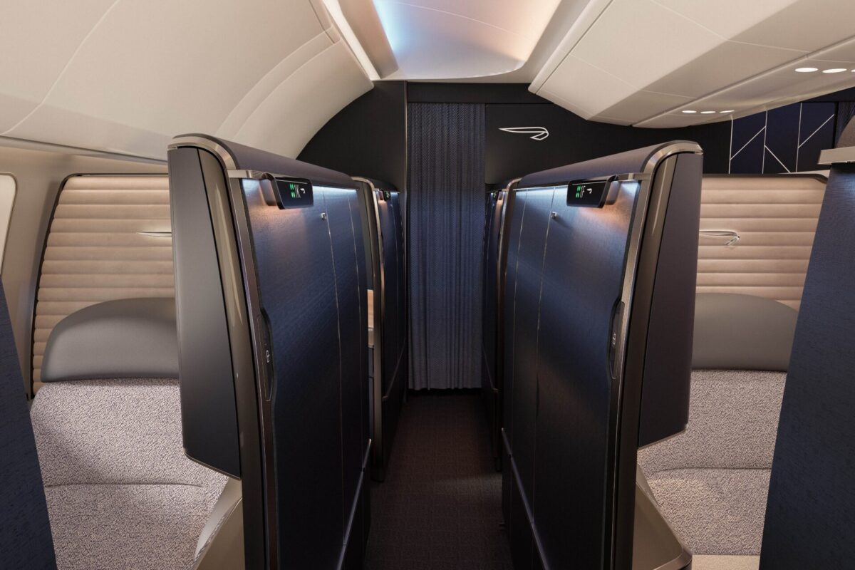 British Airways new First seat ailse