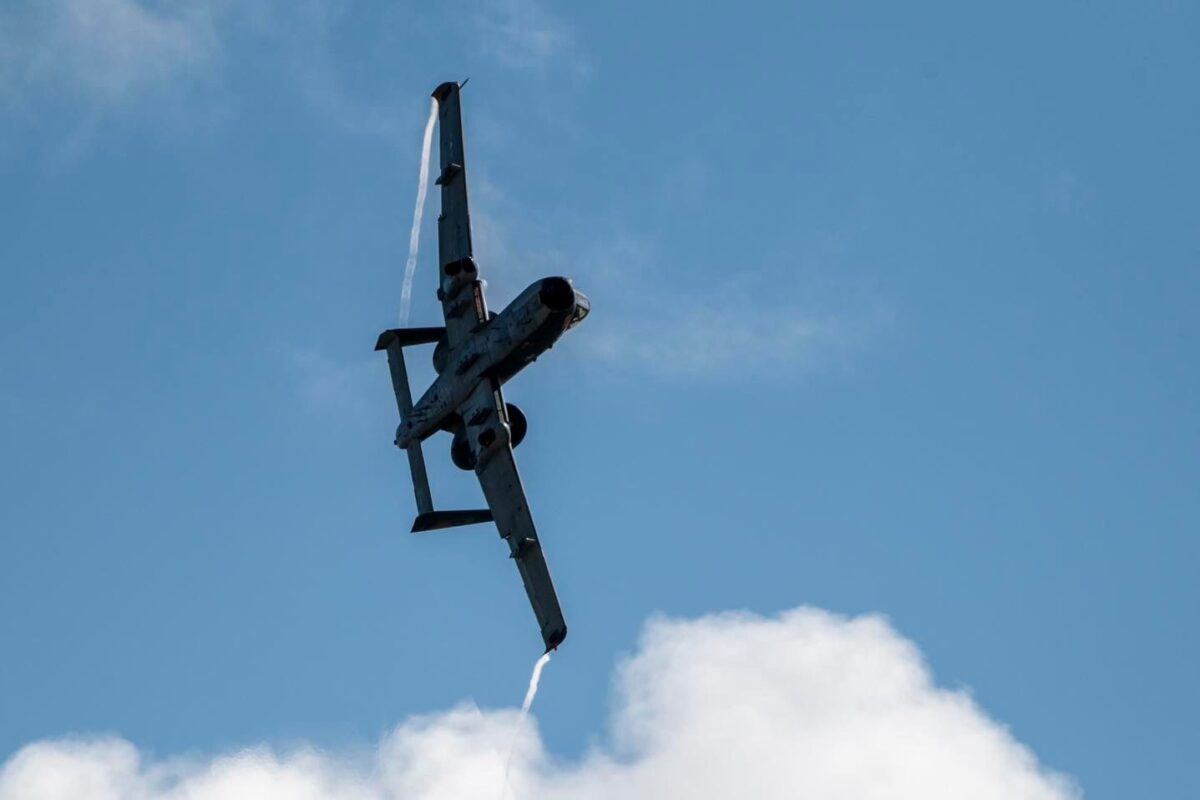 The last demo flight of the AC-10C Thunderbolt II aircraft