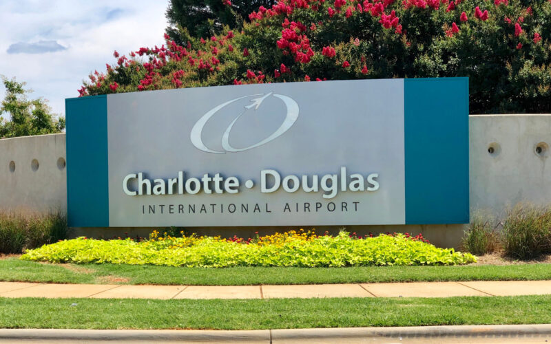 Charlotte Douglas International Airport sign