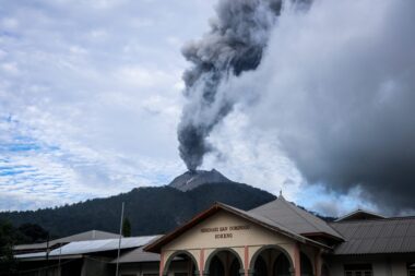 The eruption of Mount Lewotobi