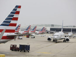 American airlines aircraft on the ramp