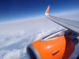 G-EZRV_EasyJet_aircraft_wing_during_flight,_2021 32