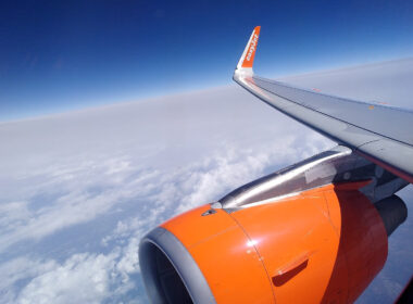 G-EZRV_EasyJet_aircraft_wing_during_flight,_2021 32