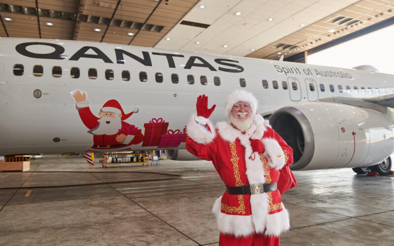 Santa with an aircraft