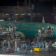 Partially built Boeing 737 MAX airliner inside the Renton factory