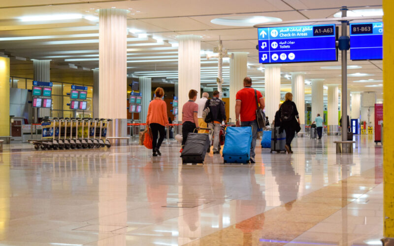 Passengers at Dubai International Airport