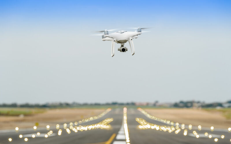 Drone in the airport