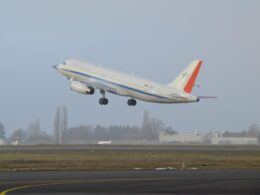 Airbus Advanced Technology Research Aircraft (ATRA) taking off