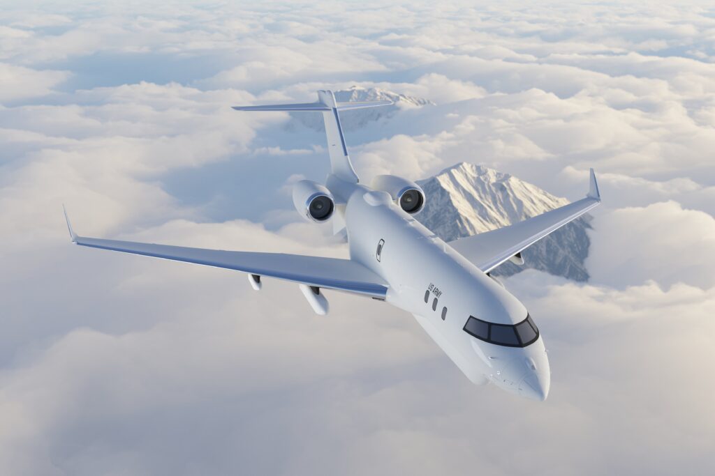 A Bombardier Global 6500 aircraft