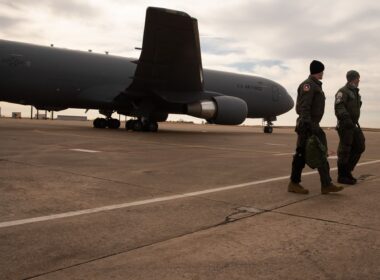 A KC-46 Pegasus tanker aircraft