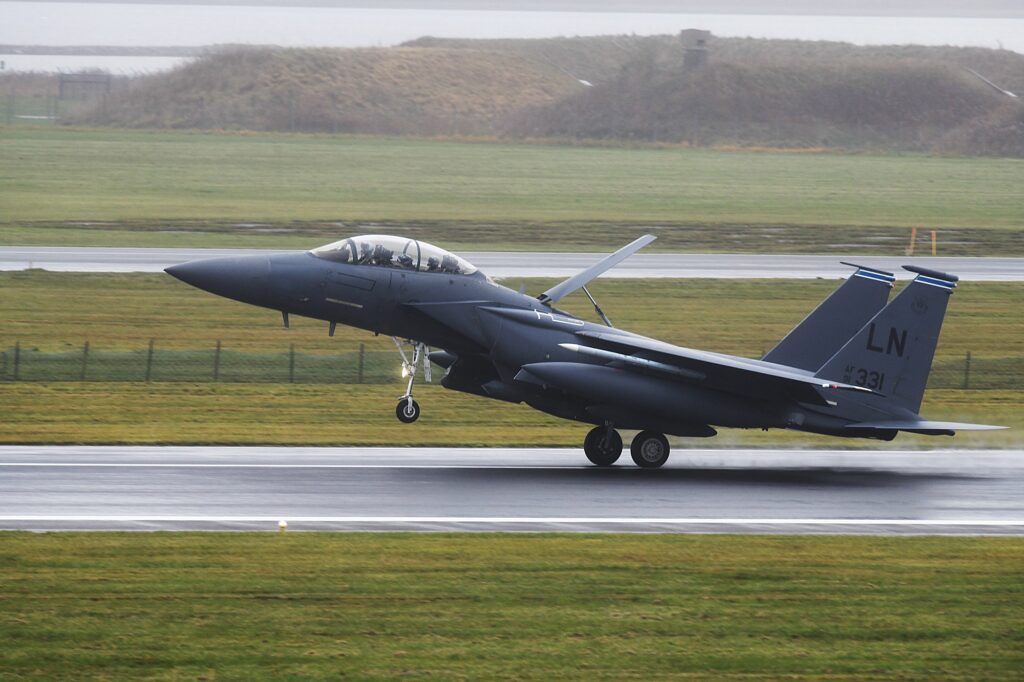 A U.S Air Force F-15E Strike Eagle