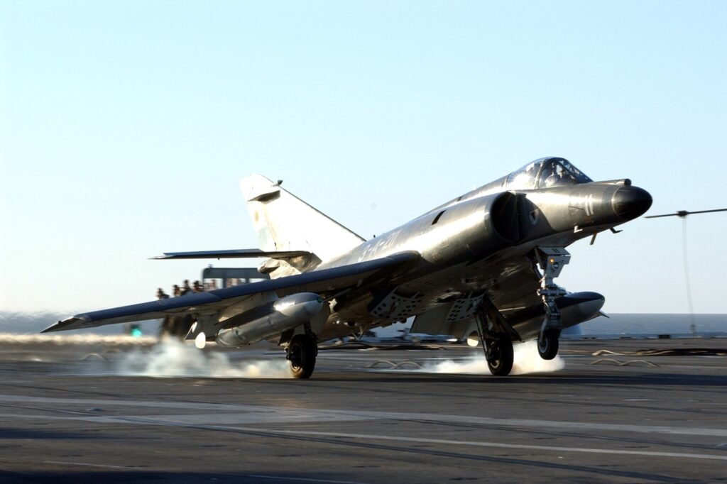 An Argentine Navy Dassault Super Etendard jet