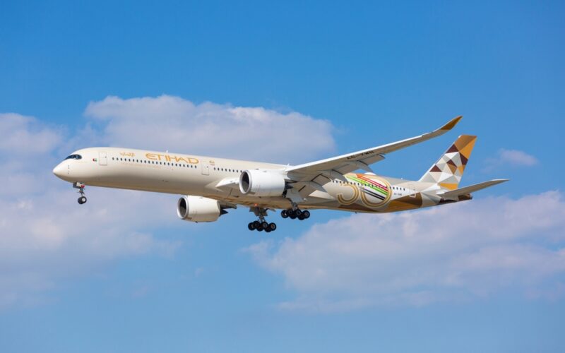 Chicago,,Usa,-,September,11,,2022:,Etihad,Airbus,A350,Aircraft