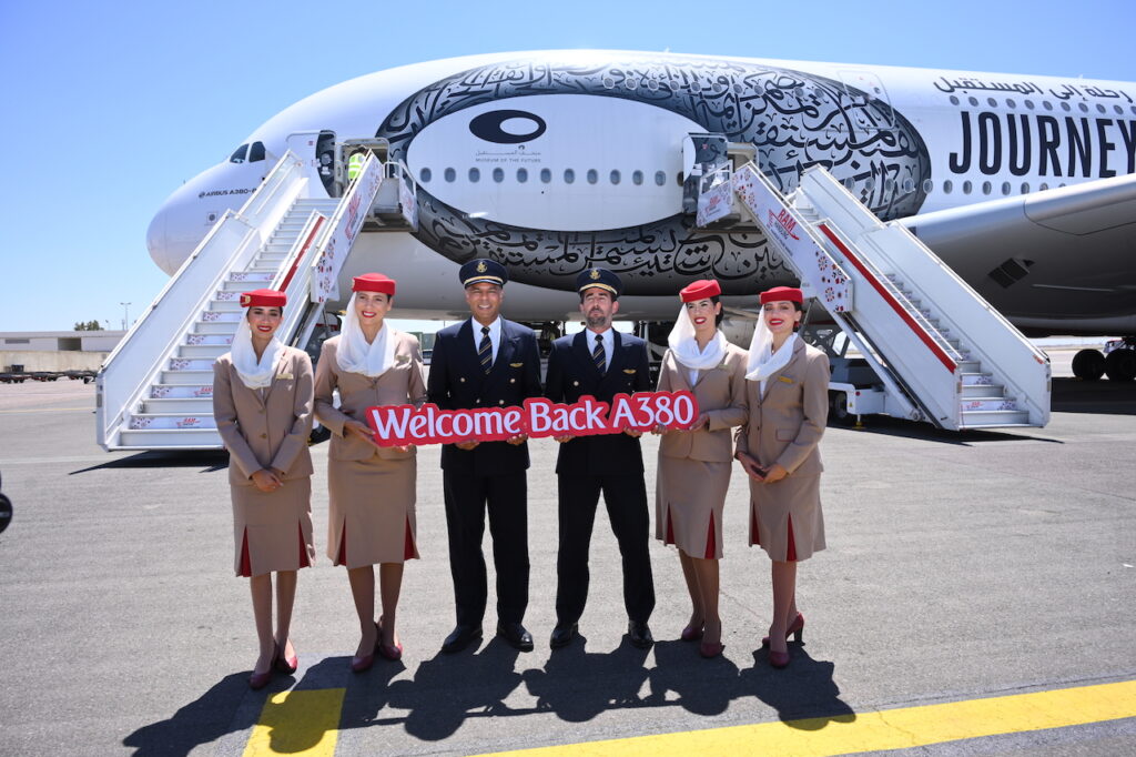 Emirates A380 returns to Casablanca