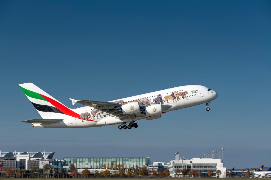 An Emirates Airbus A380 was reportedly damaged by a drone upon landing at Nice Airport NCE