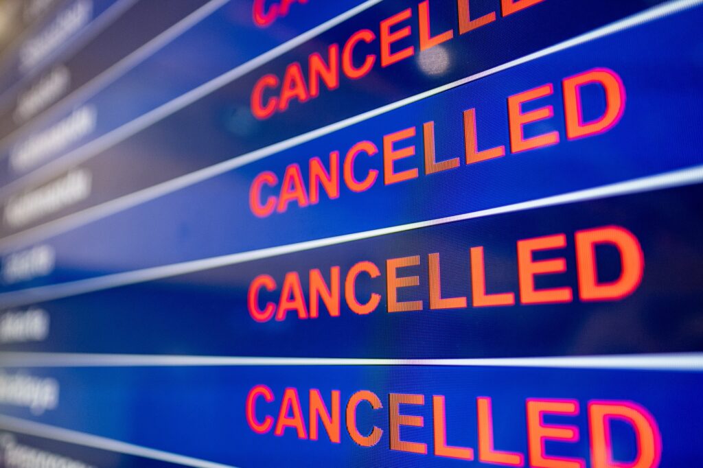 Flights canceled to Israel