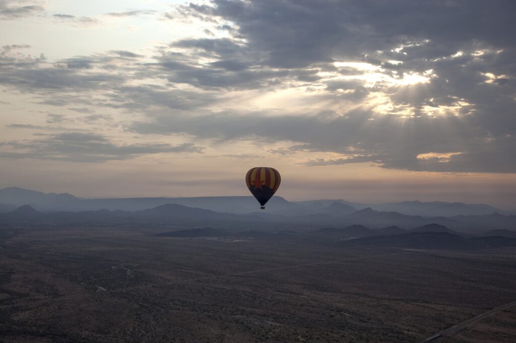 Hot air balloon Arizona desert