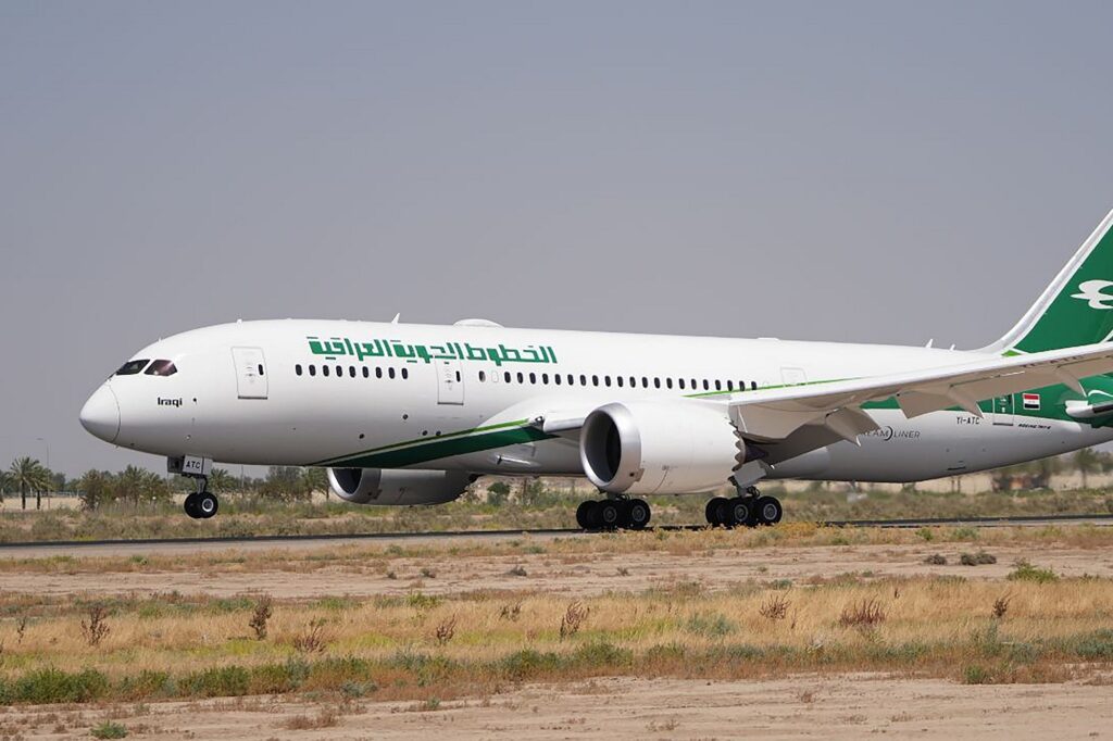 Iraqi Airways only Boeing 787 has not flown since July 27 2023 prompting speculation of its current status