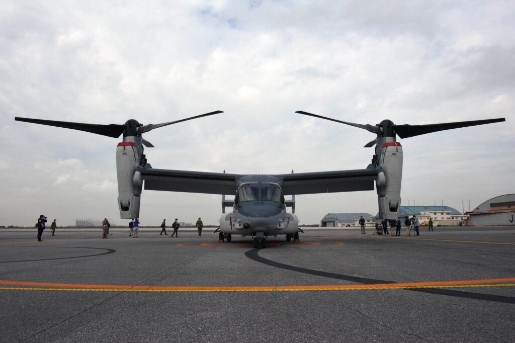 Japanese V-22 Osprey tiltrotor aircraft