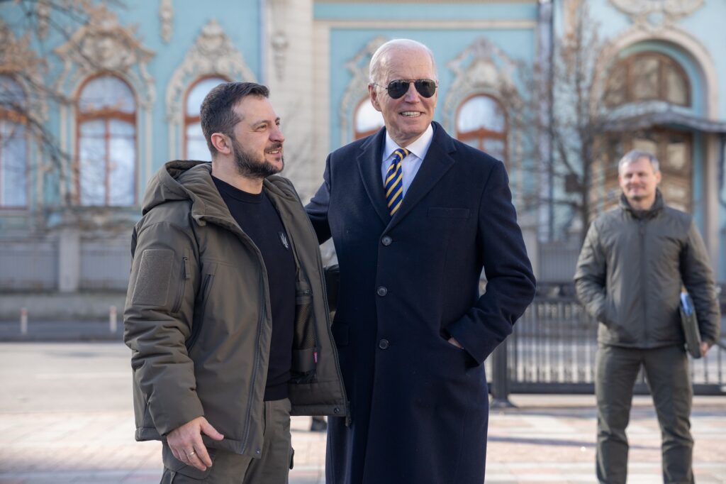 Joe Biden and Volodymyr Zelenskyy in Kyiv, Ukraine