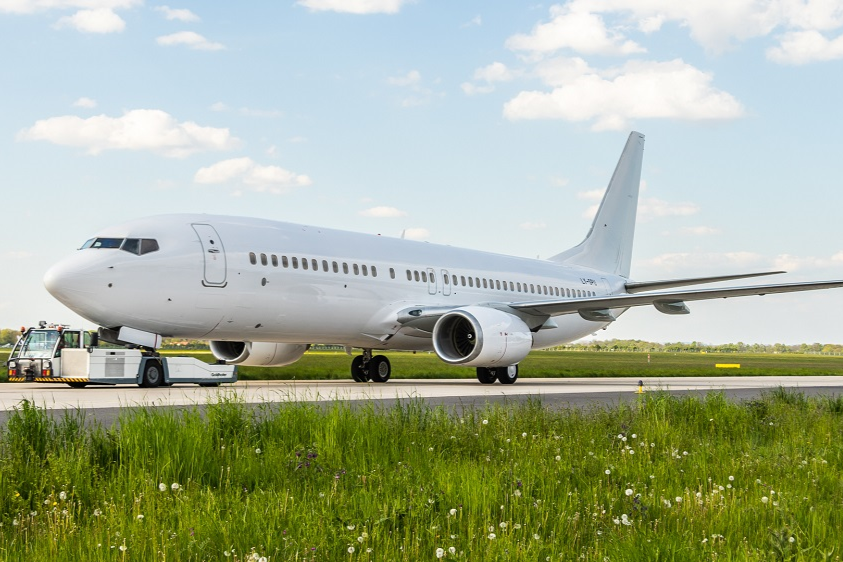 KlasJet white Boeing 737 aircraft