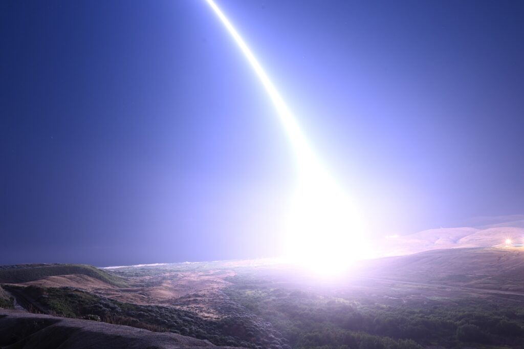 Minuteman ICBM launch from Vandenberg Space Force Base