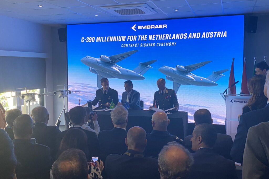 Netherlands and Austria jointly purchase nine Embraer C-390 transport aircraft