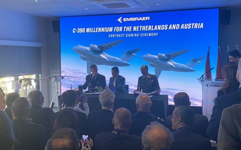 Netherlands and Austria jointly purchase nine Embraer C-390 transport aircraft