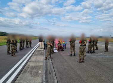 Peace protesters on Dutch air base runway