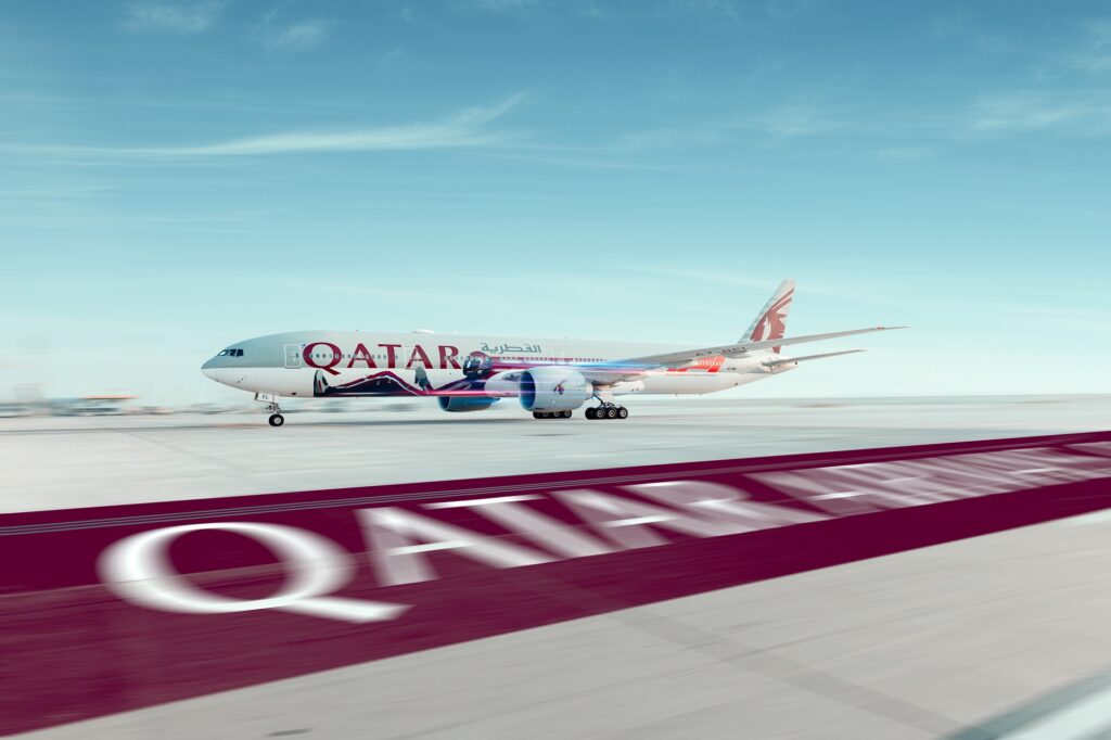 Qatar Airways F1 Boeing 777 livery