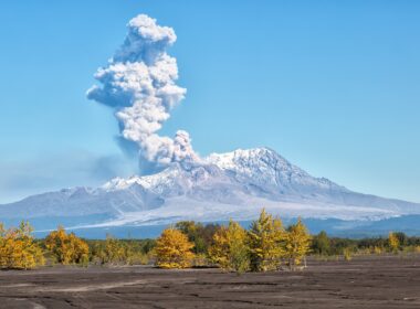 Russia Kamchatka Mountain Shiveluch Volcano