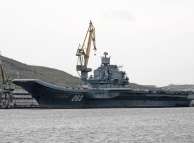 Russia's Kuznetsov aircraft carrier in Murmansk