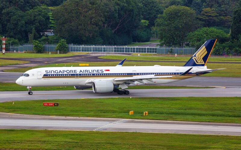 Changi,,Singapore,-,February,3,,2023:,Singapore,Airlines,Airbus,A350-900