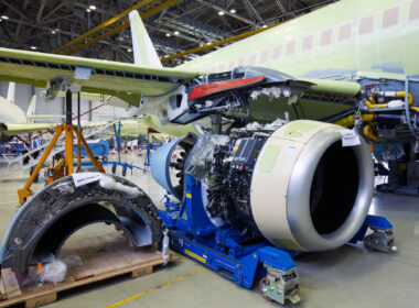 The SaM-146 engine of an SSJ100