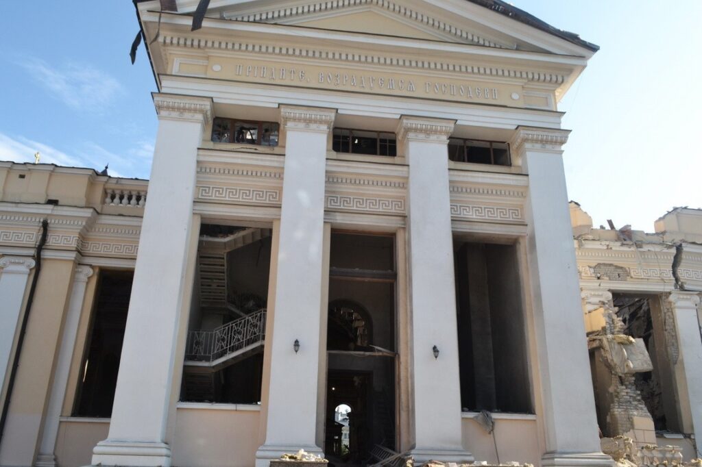 Transfiguration Cathedral in Odesa after Russian missile attack