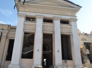 Transfiguration Cathedral in Odesa after Russian missile attack