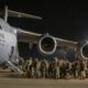 U.S. Air Force C-17 Globemaster III aircraft departing Niamey, Niger