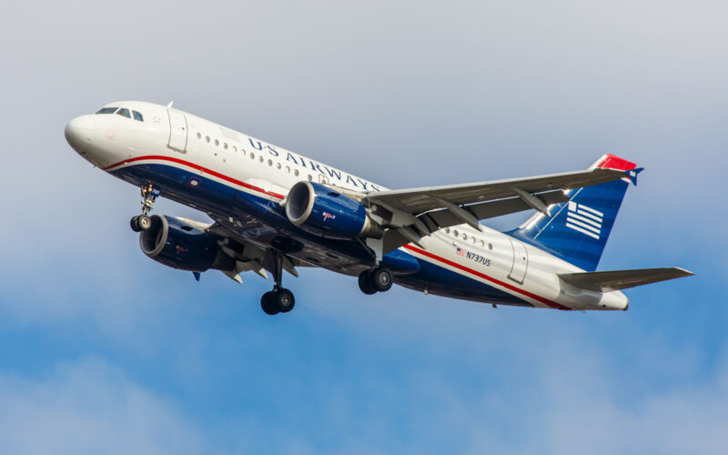 US Airways A320 arrives at JFK Airport in New York, NY on November 3, 2013.