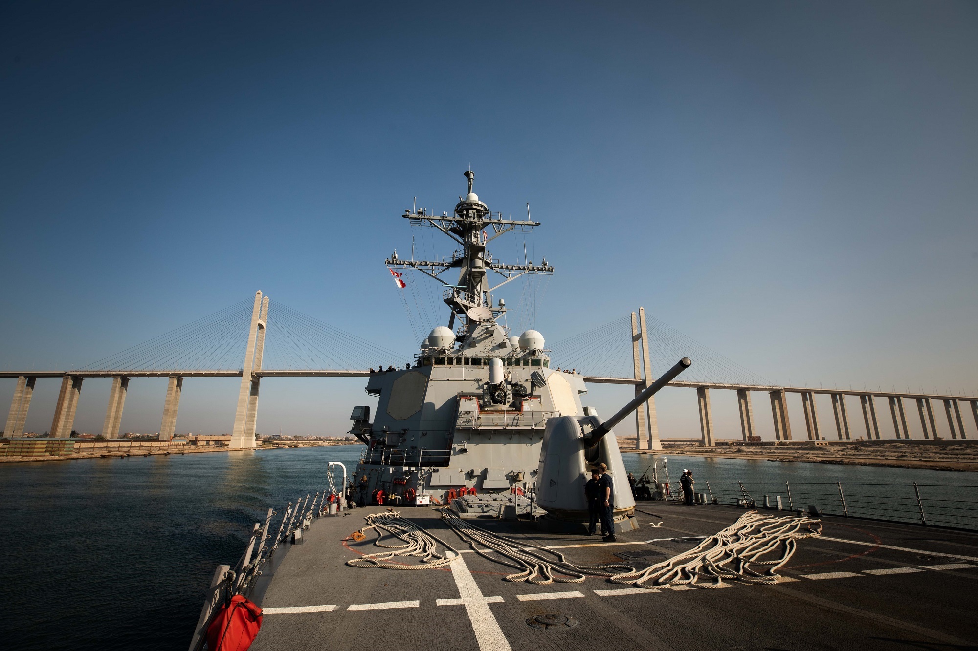 USS Carney intercepts Houthi missiles and drones