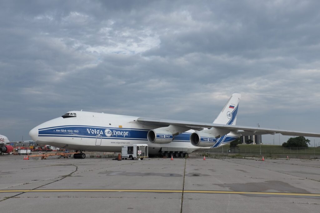 Volga Dnepr Airlines is attempting to recover the Antonov An 124 stuck at YYZ