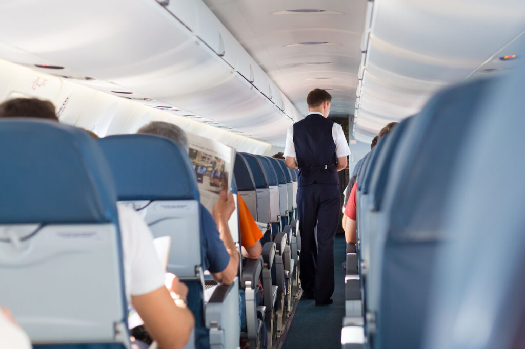 male flight attendant