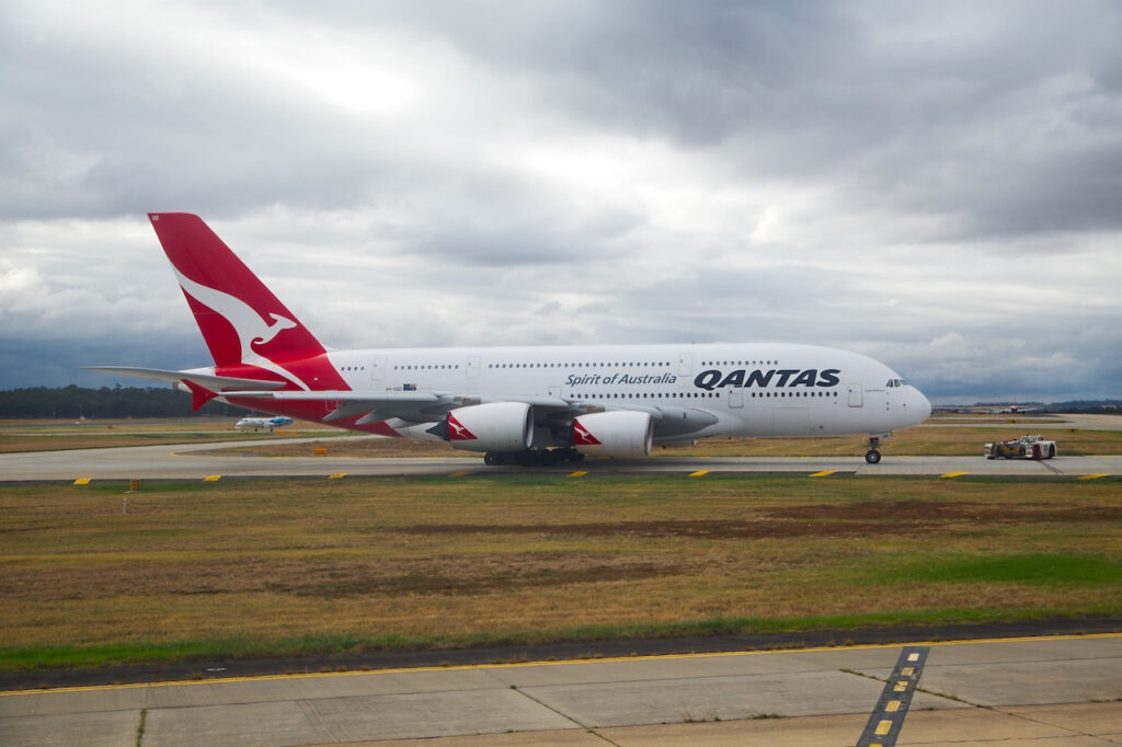 qantas a380 on ground